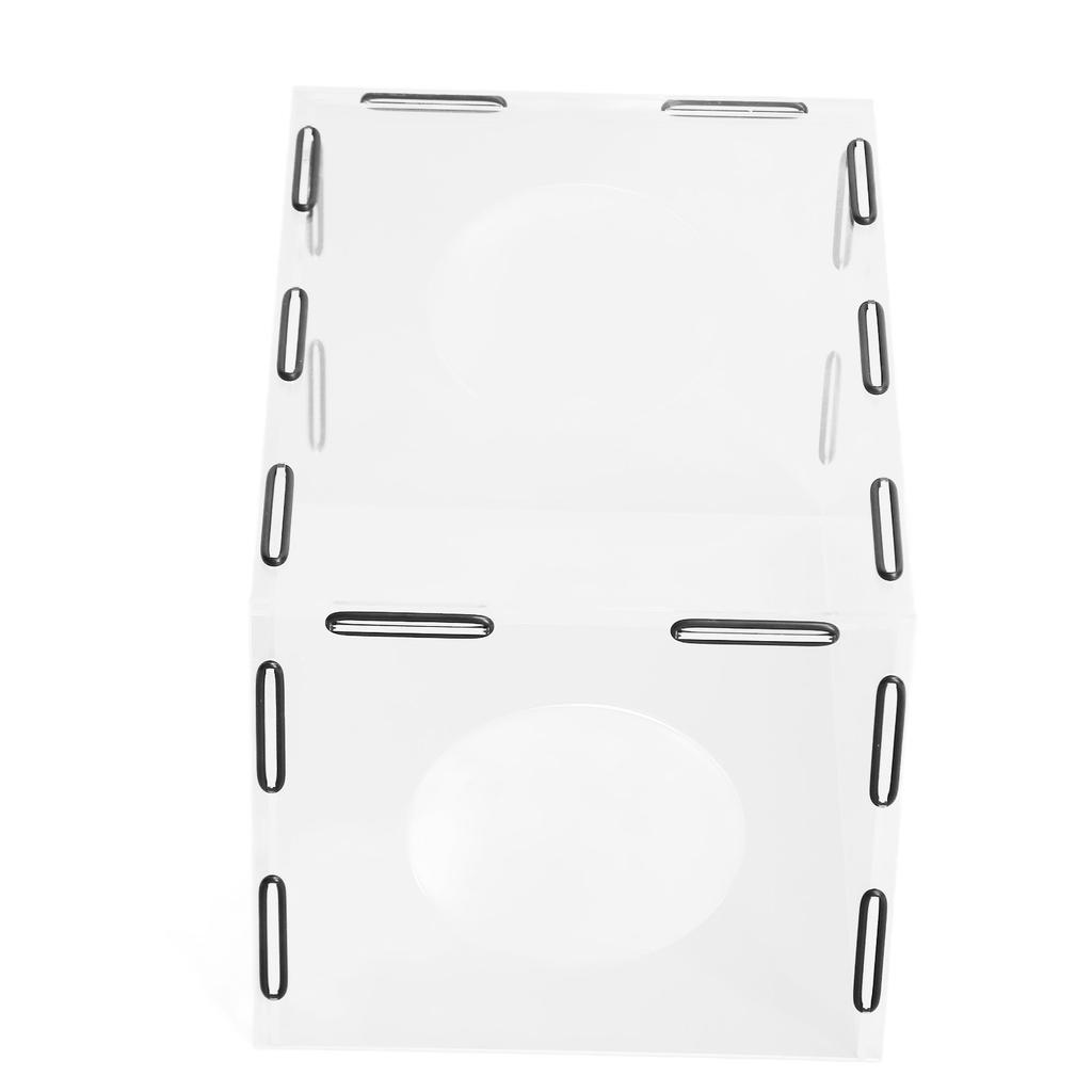 Enclosed Grinding Dust Box Acrylic with 2 Holes Highly Transparent Rectangle Table Polisher Dust Box for Engraving