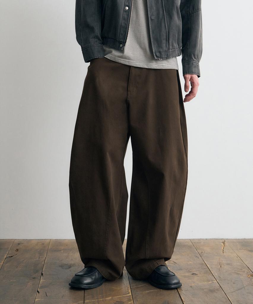 Awodeijeu Arno Curved Wide Chino Pants [Brown]