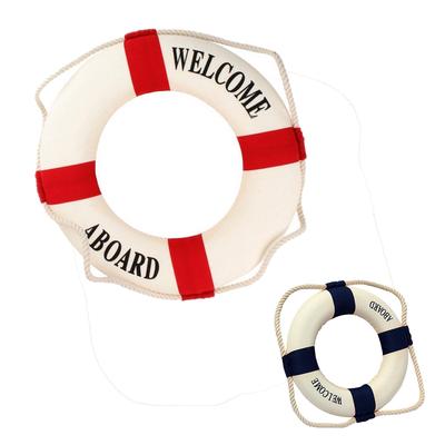 Decorative Welcome Aboard Nautical Lifebuoy Ring Wall Hanging Home