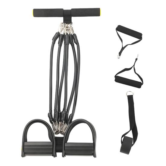 Pedal Resistance Band with Handle 2/4/6-Tube Abdomen Waist Arm Legs Workout Band
