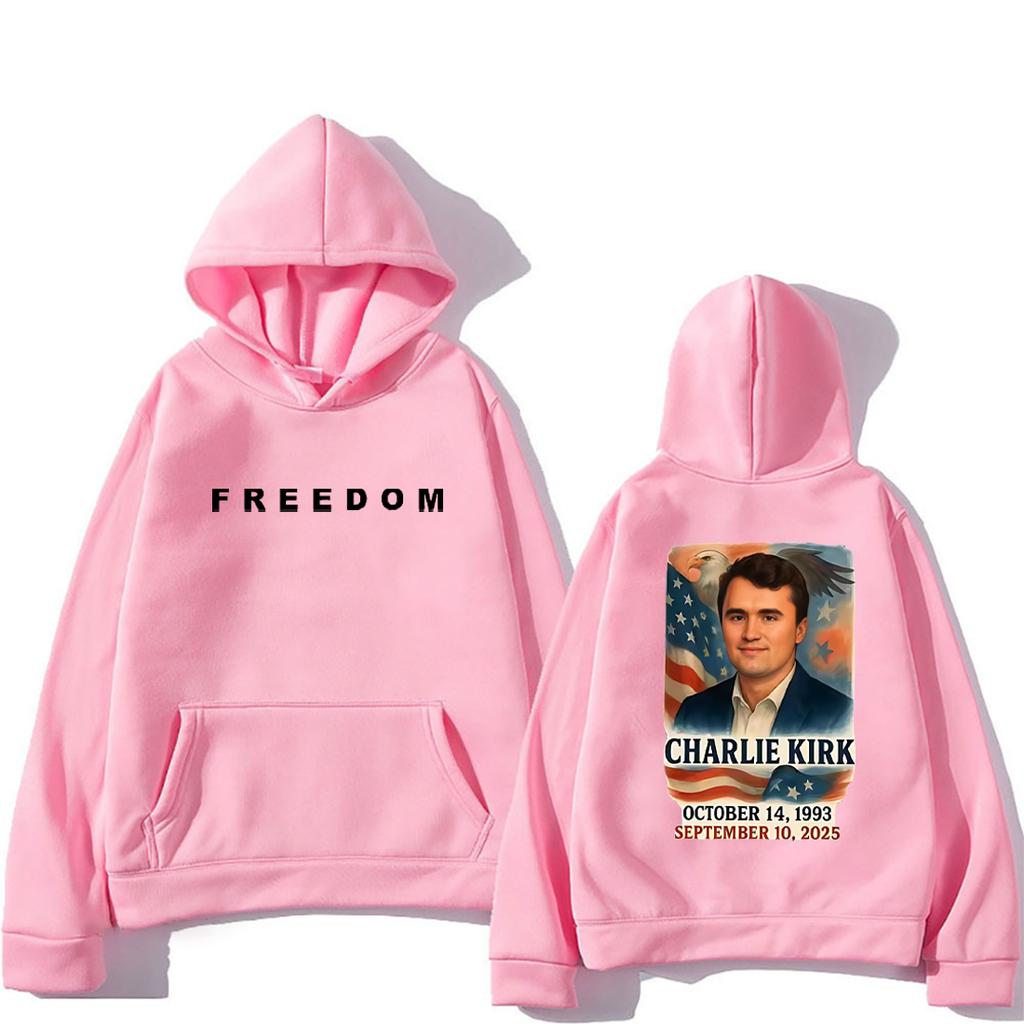Stój z Charliem Kirk Freedom nowe Bluzy Męskie Damskie Codzienne dresy Jesień Zima Długi Rękaw vintage hip hop streetwear