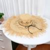 Elegant Raffia Sun Hat With Wide Brimmed And Breathable Openwork Design For Beach Vacation And Outdoor Activities