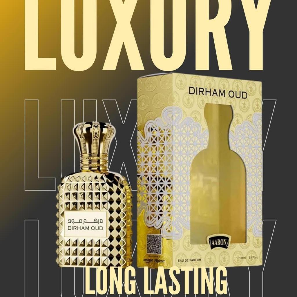 Aaron 100ml Dirham Oud Perfume For Both Men & Women | Premium Luxury Long Lasting Fragrance Spray | Pack of 1