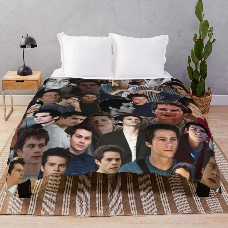 Dylan O brien Collage Thick blanket Fce All Season Soft Unisex Throw Blanket for Bed Sofa Camp Office 75X95CM