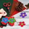 100 stk Flerfargede Filtblomster Stoffhåndverk DIY-prosjekter Klasseromsdekorasjoner Bukettmaking Rekvisita