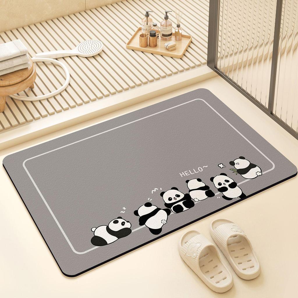 2026 New Style Non-Slip Diatom Mud Water Absorption Anime Bathroom Floor Mat - Quick Dry