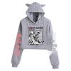 Felpa corta con orecchie da gatto Anime Demon Slayer 2024 per Ragazze - Collezione Autunnale