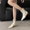 2025 autumn and winter new pointed thick heel short heel temperament French fashion sexy beautiful women short boots