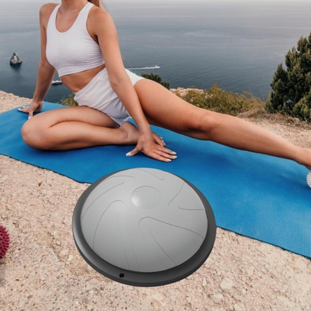 Balance Ball Trainer Non Slip Base Hemisphere with Resistance Bands and Pump Half Exercise