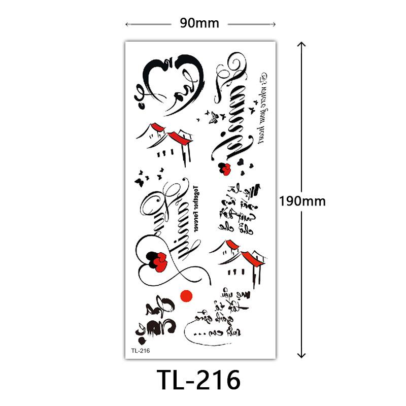Flower Tattoo Stickers, Color Sketch Tattoo Stickers, English Letters, Wedding Photography Tattoo