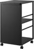 Yamazaki Slim Storage Wagon with Tower Kitchen Storage 8471 (Yamazaki Industries) Top, Black, W33.8×D42.4×H60.2cm (including Casters), Series, 2-tier,