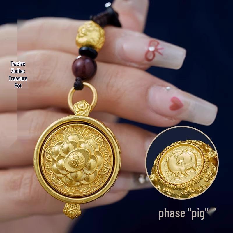 Obrotowe Zawieszki do Kluczy Zodiaku: Skarbonka Bogactwa i Wisiorki Urodzinowe