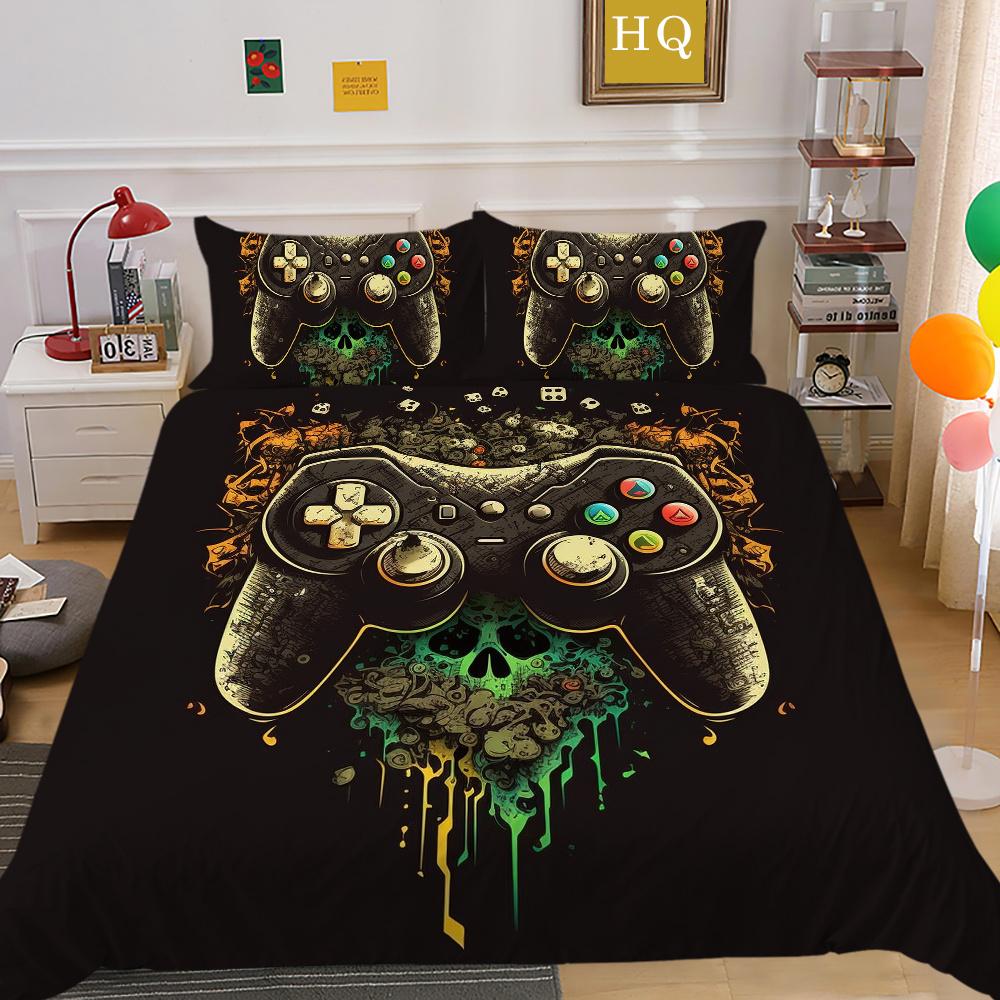 

Домашний текстиль с принтом для игровой консоли, комплект одеял двойного размера, крутые модные превосходные покрывала для мужчин и детей EU Single 135x200cm
