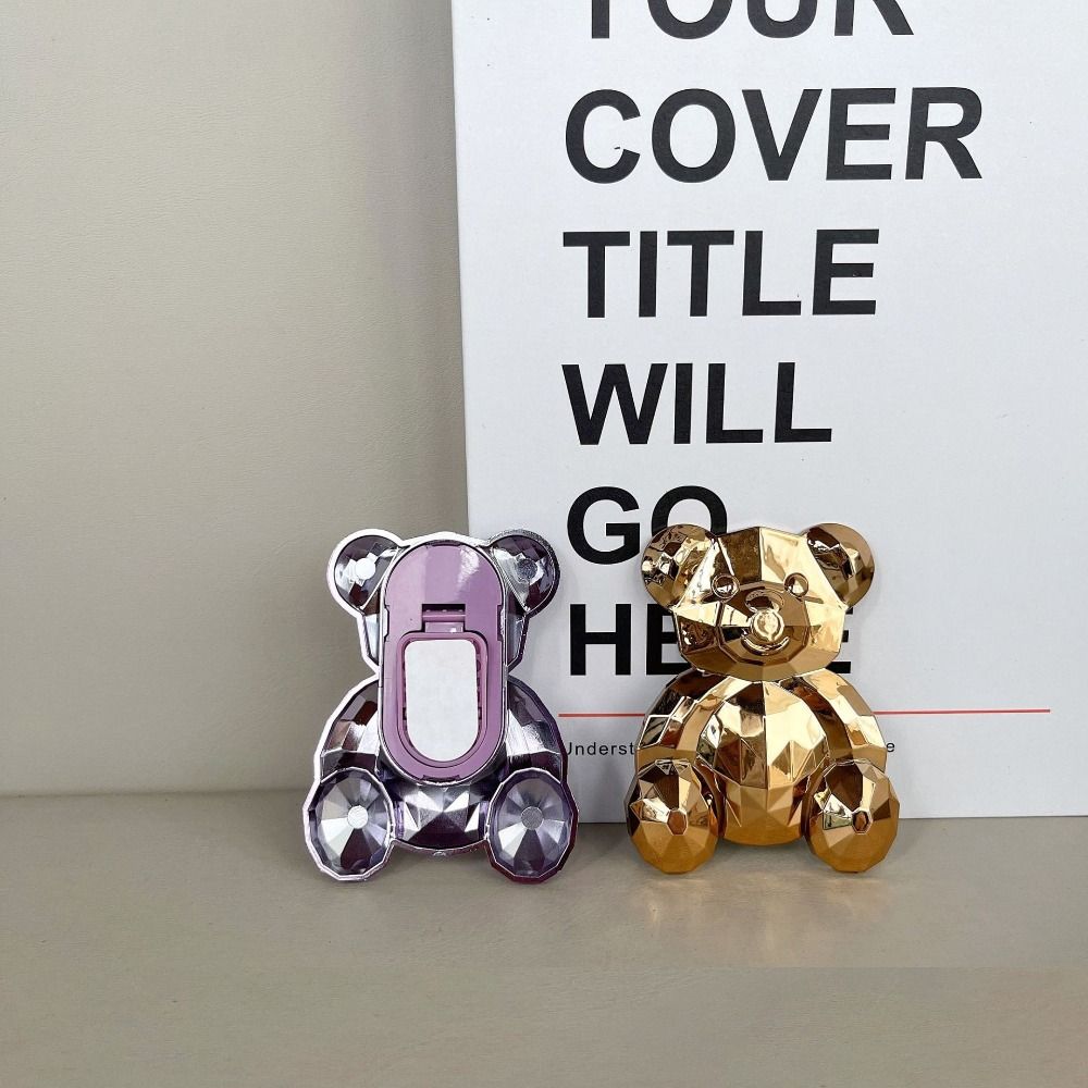 Crystal Bear Phone Holder Portable Phone Stand Cute Phone Support Kickstand  Universal