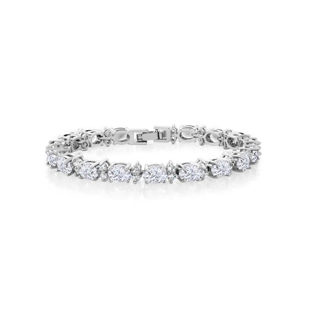 White CZ Tennis Bracelet -925 Sterling Silver
