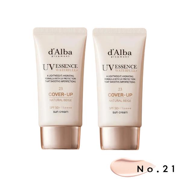 d'Alba Waterfull Tone-Up Sun Cream Natural Cover Beige 50ml (Light / Warm) SPF50+ PA++++ (10 Options)