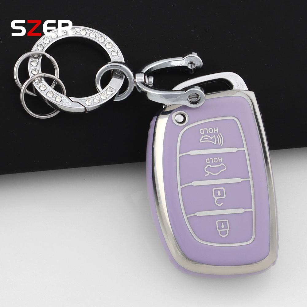 3 4 Tasten TPU Auto Smart Key Hülle Abdeckung Schlüsselanhänger Für Hyundai Tucson Santa Fe Rena Sonata Elantra Creta Ix35 Ix45 I10 I30 I40