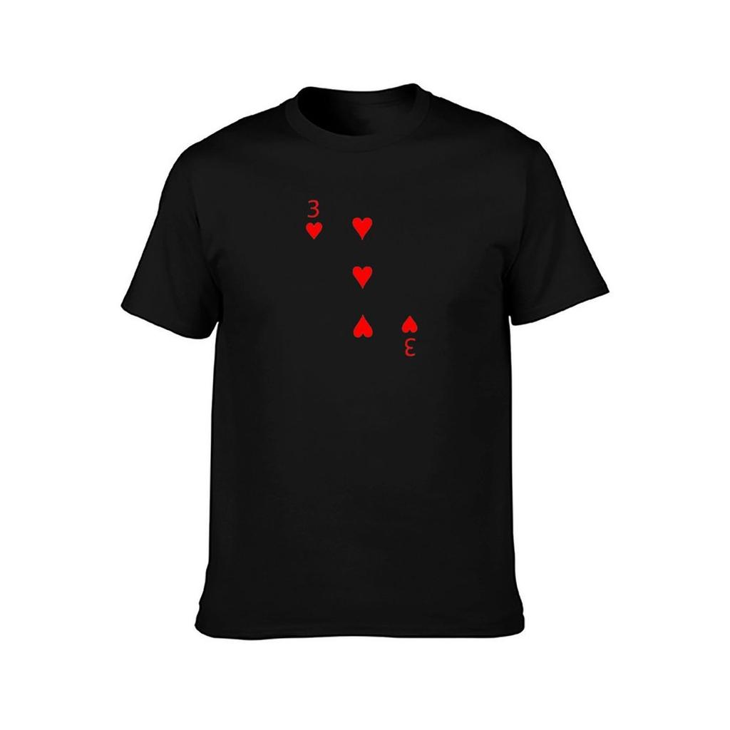 3 of Hearts TShirt Casual Everyday Short Sleeve TShirt
