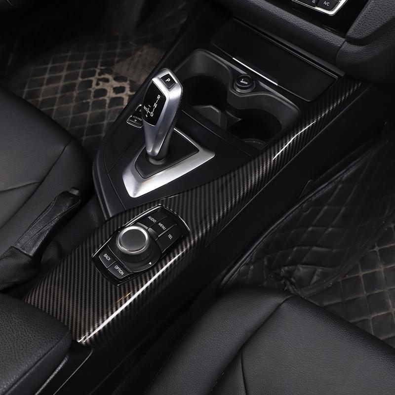 For BMW 1 2 Series F20 F21 F22 F23 116I 118I 2012-2019 ABS Carbon Fiber Multimedia Button Panel Cover Sticker Car Accessories SFGHN1
