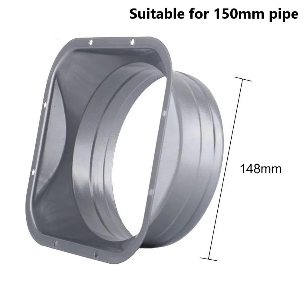 Flanșă de șezut pentru gură de aerisire cu tub rotund de 4-10 inch, conector metalic pentru tub de ventilație, conductă de evacuare, hardware pentru sistem de ventilație cu aer proaspăt