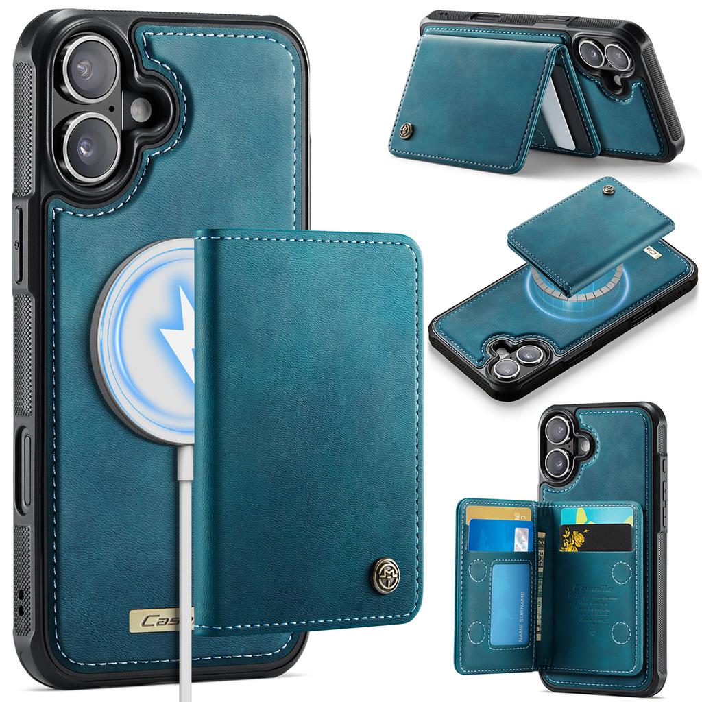 CASEME ME80 Series For iPhone 17 Magnetic Case Leather PC TPU Phone Cover with Detachable Wallet
