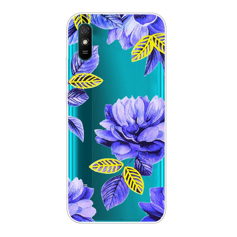 

For Redmi 9AT Case Transparent Soft TPU Cover For Xiaomi Redmi 9AT Case Flower Silicone Clear Redmi9AT Bumper for Redmi 9A T Redmi 9A