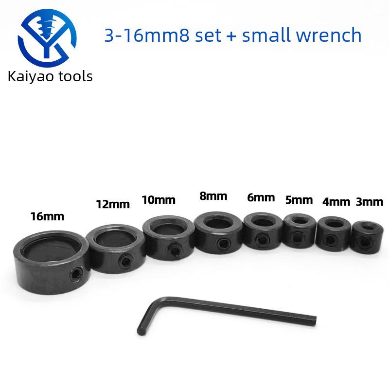 8 Parça Matkap Ucu Konumlandırma Halkası Seti (3-16mm) - Ahşap İşleme Burgu Matkap Sabitleyici Kelepçeleri