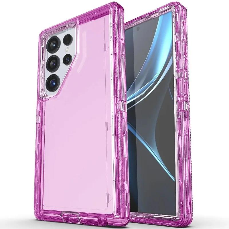 Heavy Duty 3IN1 Armor Case For Samsung Galaxy S26 S25 S24 S23 S22 Ultra Plus Military Grade PC Clear Anti-Drop Protection Cover