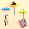 3Pcs Hook Umbrella Shape Self Adhesive Plastic Umbrella Self Adhesive Storage Hook Hanger for Living Room