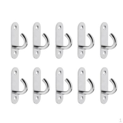 10x Edelstahl Deckenhaken Wandmontierte Hakenaufhänger Ösenplatte M5