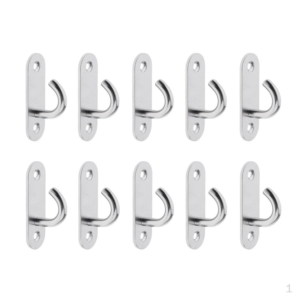 

10xПотолочные крюки из нержавеющей стали Настенные крюки Вешалки Рым-болт M5
