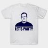 Men Black Print T-shirt Let'S Party - Bill Belichick No-Cut Transfer Paper Print Cotton Tshirt