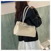 Xeie Thuk Tote Bag Women PU Woven Texture Handheld Shoulder Daily Commute