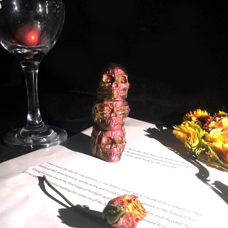 3D Skull Candle Mold,Skeleton Candle Silicone Mold for Candle Making,DIY Resin Crafts Mold for Aromatherapy Candle,Soap