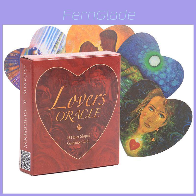 Lovers Oracle Cards Exquisite Heart-shaped Fortune Telling Tarot Deck For Couples