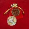 Chinese Zodiac Goat Commemorative Coin 1Pcs Gold Plated with Acrylic Case Red Pouch for Beginner Coin Collectors