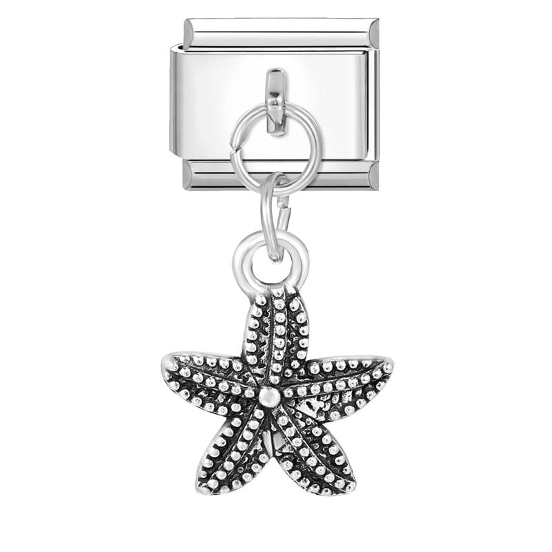 Y2K Heart Bow Knot Star Moon Butterfly Zircon Daisy Cross Italian Charm Links Fit 9mm Stainless Steel Bracelet DIY Making Gifts