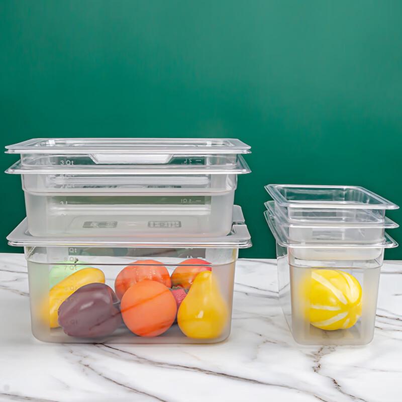 Homeglen Acrylic Rectangular Food Pans & Lids (5-Pack)