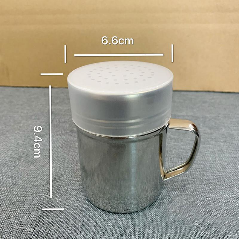 1Pcs Kitchen Tool With Handle Shaker Pepper Sugar Salt Stainless Steel Dispenser