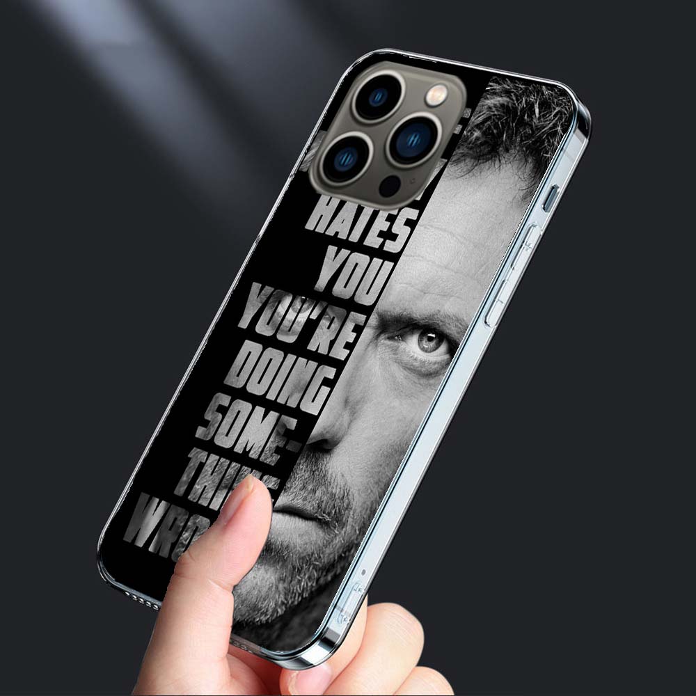 Dr House Phone Case For Iphone 16E 15 Pro 14 Plus 17E 16 17 Pro Max Air 11 12 13 Mini Shockproof Capa Cute Cover TPU Clear
