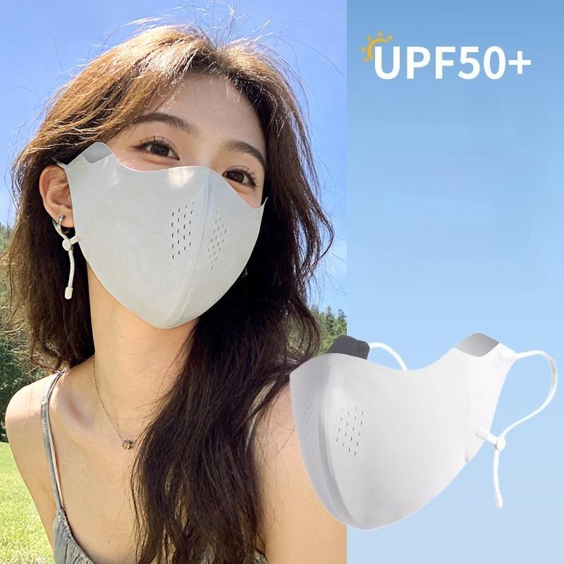 New Cooling Mask for Women Ice Silk Driving Summer Face Cover Lightweight Washable Breathable Cycling Ice Silk Shopping Sun Mask