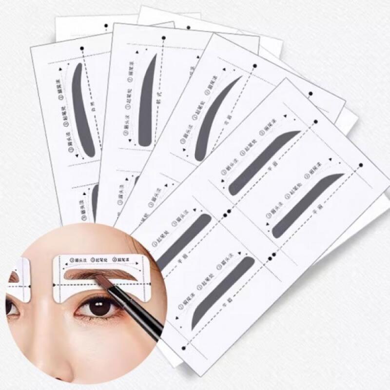

Eyebrow Drawing 4-piece Set Guide: Arched and Straight Eyebrows