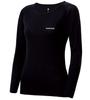 Montbell 1107655 Super Merino Wool M.W. Medium-Weight Round Neck Shirt, Women's, Black (M)
