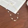 Korean Style S925 Sterling Silver Beaded and Layered Pearl Necklace for Women - Elegant Sweater Chain Accessory
