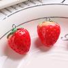 10Pcs Resin Imitation Strawberry Food Shape Charms for Diy Key Chain Necklace Pendants Ornament Jewelry Making Accessories New