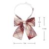 Unisex JK Collar Plaid Bowknot Flower Set - Polyester Cotton Student Uniform Accessory