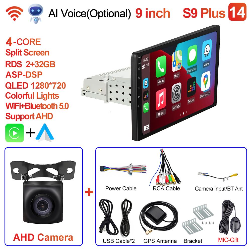 7'' 9'' 10'' 8Core Android 1Din Car Multimedia CarPlay Universal Navigation GPS 1 DIN Headunit Auto Radio Audio Stereo Dvd