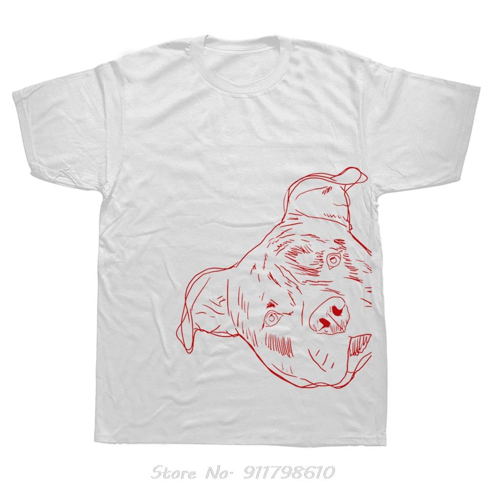 

Funny Oversized T-shirt Dog American Staffordshire Terrier Men s Clothing Streetwear Fitness T Shirt Summer Style Cotton Tshirt S