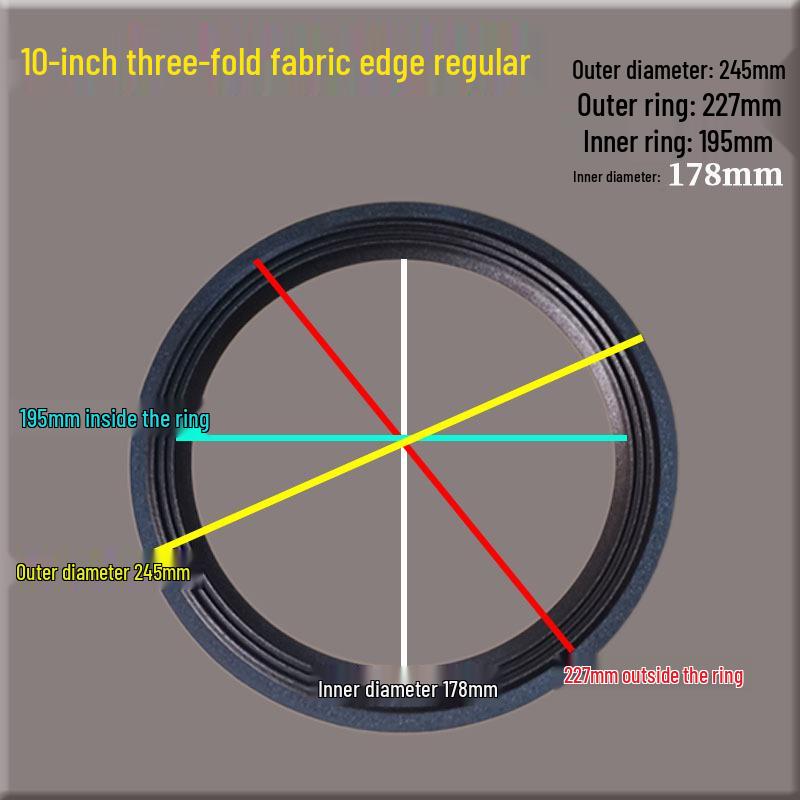 Speaker Surround Repair Parts: Foam, Rubber, Cloth; Available In 2-line, 3-line for 6.5", 8", 10", 12", 15" Sizes.