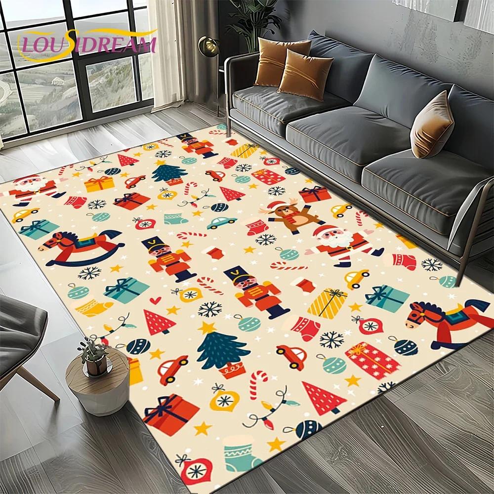 Cartoon Weihnachtsbaum Neujahr Nussknacker Märchen Teppich Läufer für Wohnzimmer Schlafzimmer Zuhause Sofa Dekoration, Kinder Bodenteppich